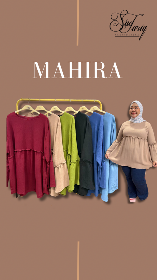 Mahira plus size crinkled cotton top