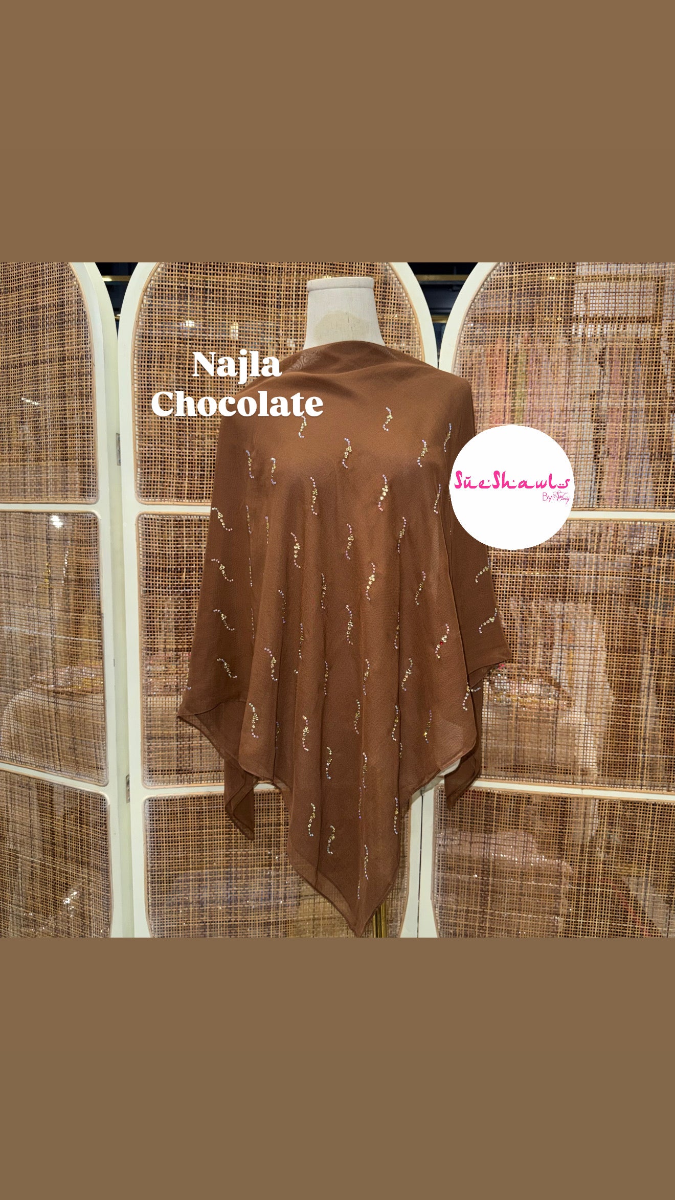 Najla Bawal Bling Wave Cotton Viole