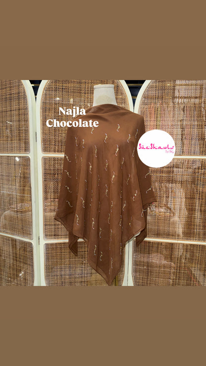 Najla Bawal Bling Wave Cotton Viole