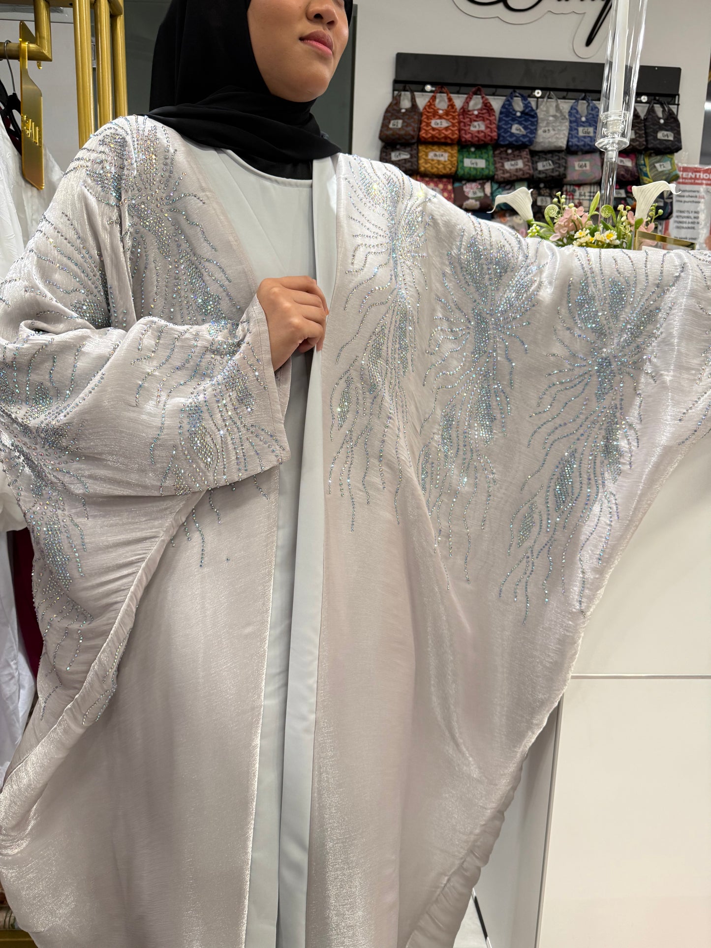 Abaya Alwiyah 2-piece Bling Dubai