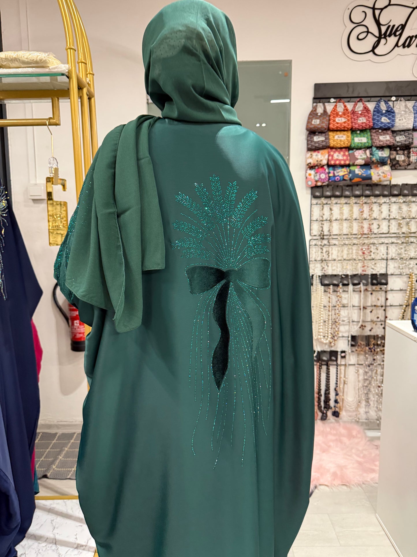 Abaya 2 piece Ribbon Fatin
