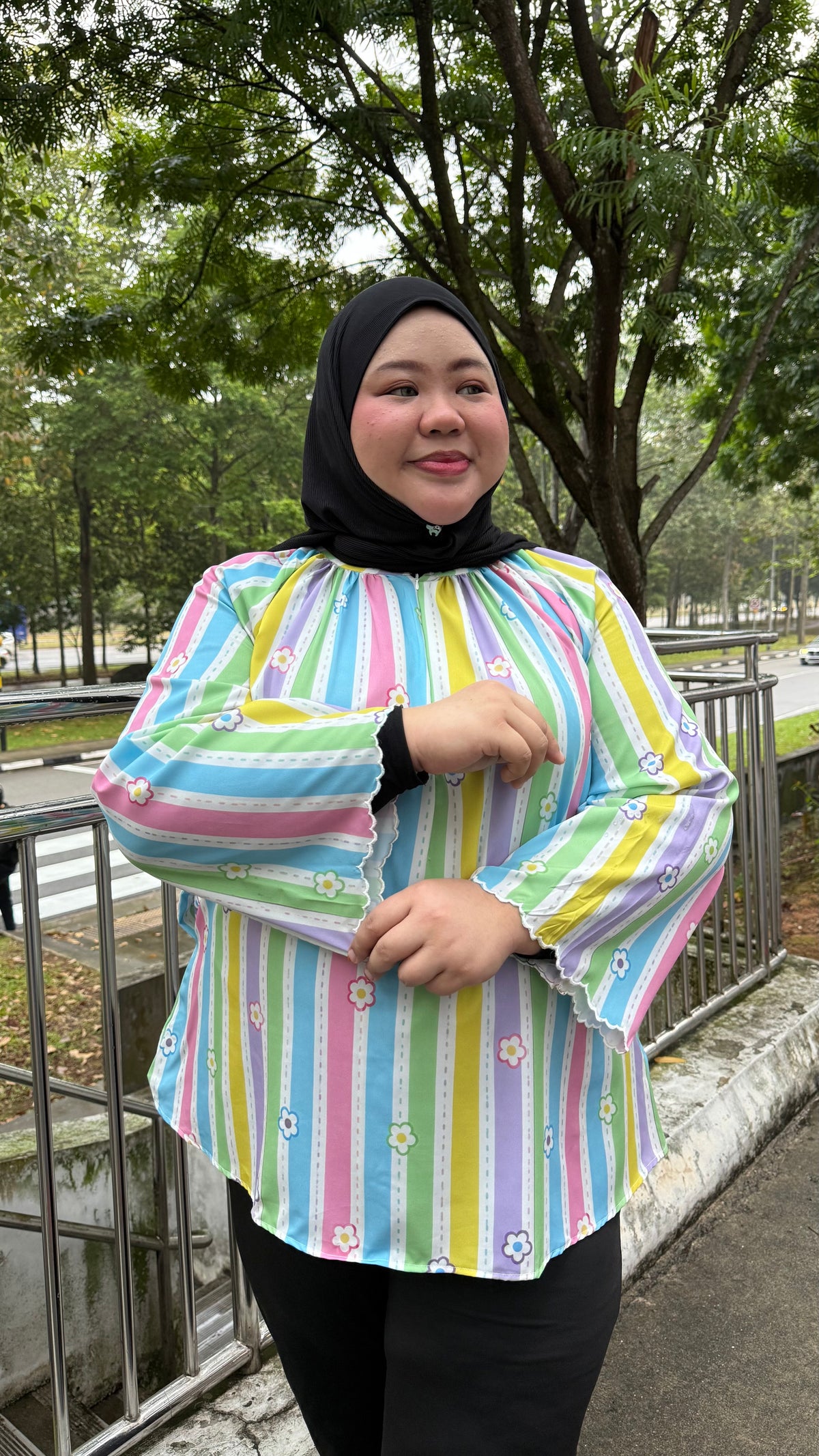 Beverly Printed Raglan Top