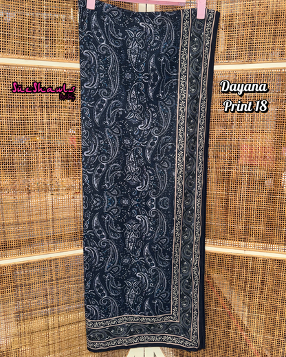 Dayana Printed 1.8M Shawl Premium Chiffon