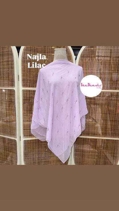 Najla Bawal Bling Wave Cotton Viole