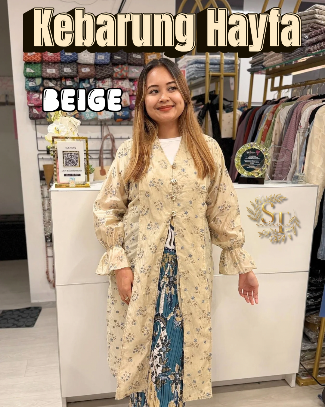 Kebarung Hayfa Premium Cotton Tie-back Top