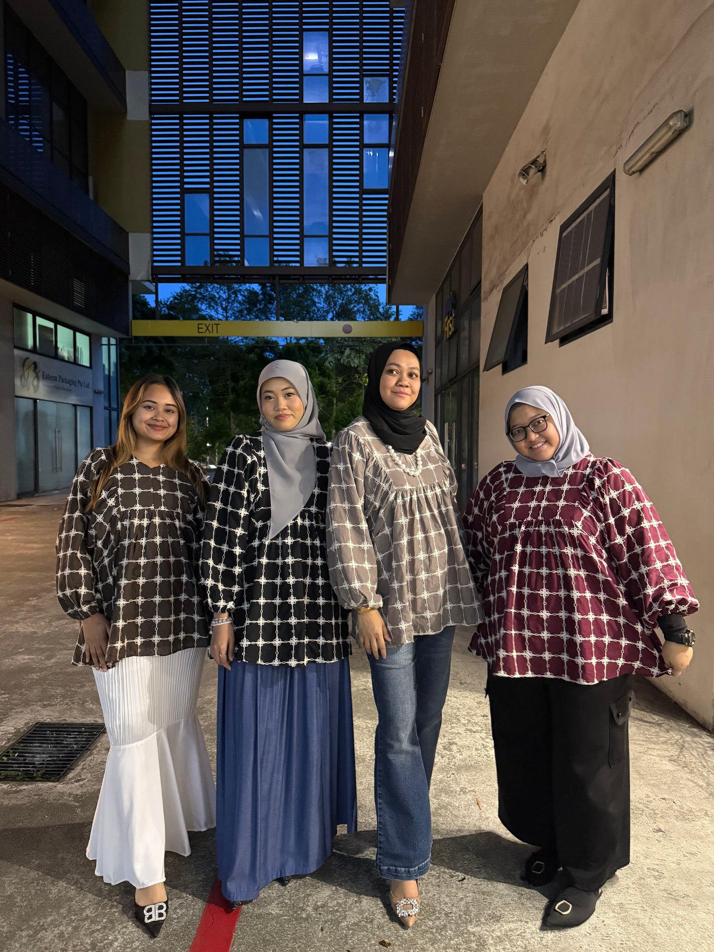 Quraisya Premium eyelet Babydoll top