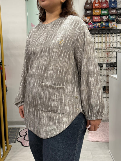 Natalie Batwing Top With Front Pocket