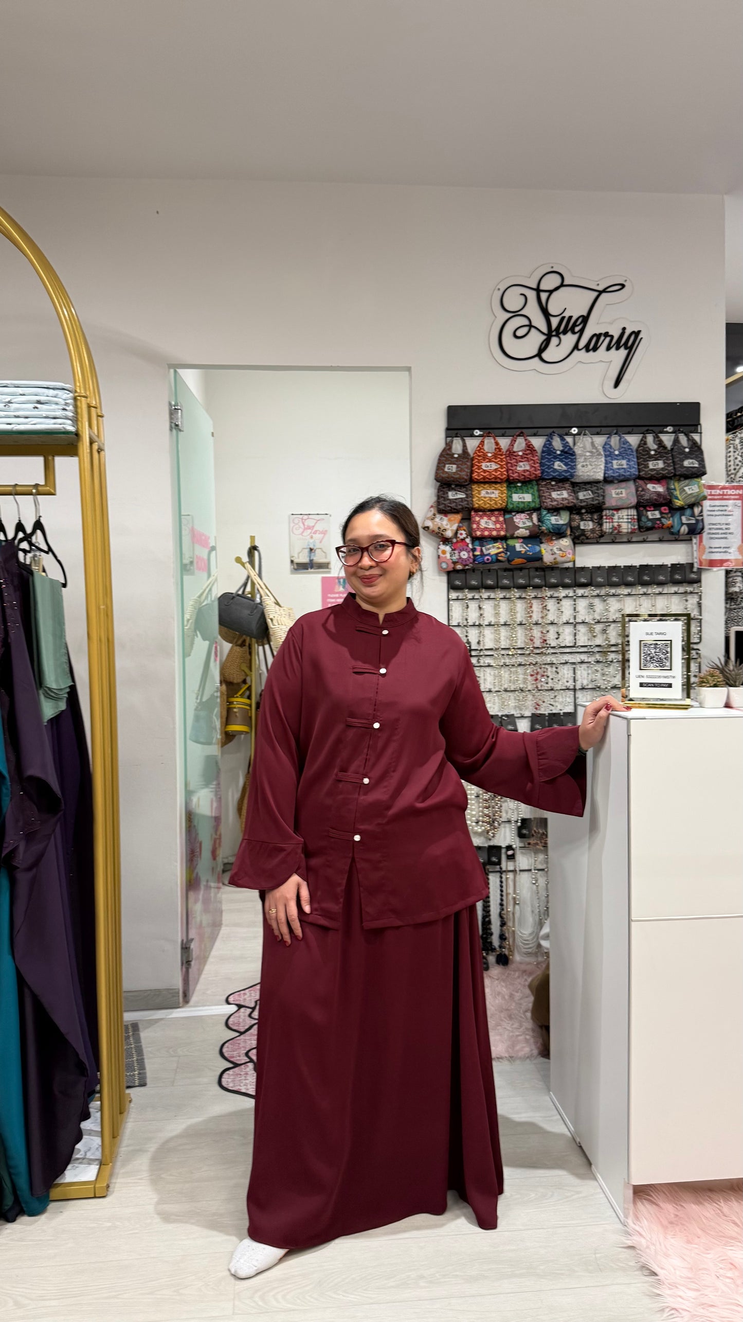 Yumi Cheongsam Barbara Silk Skirt Set