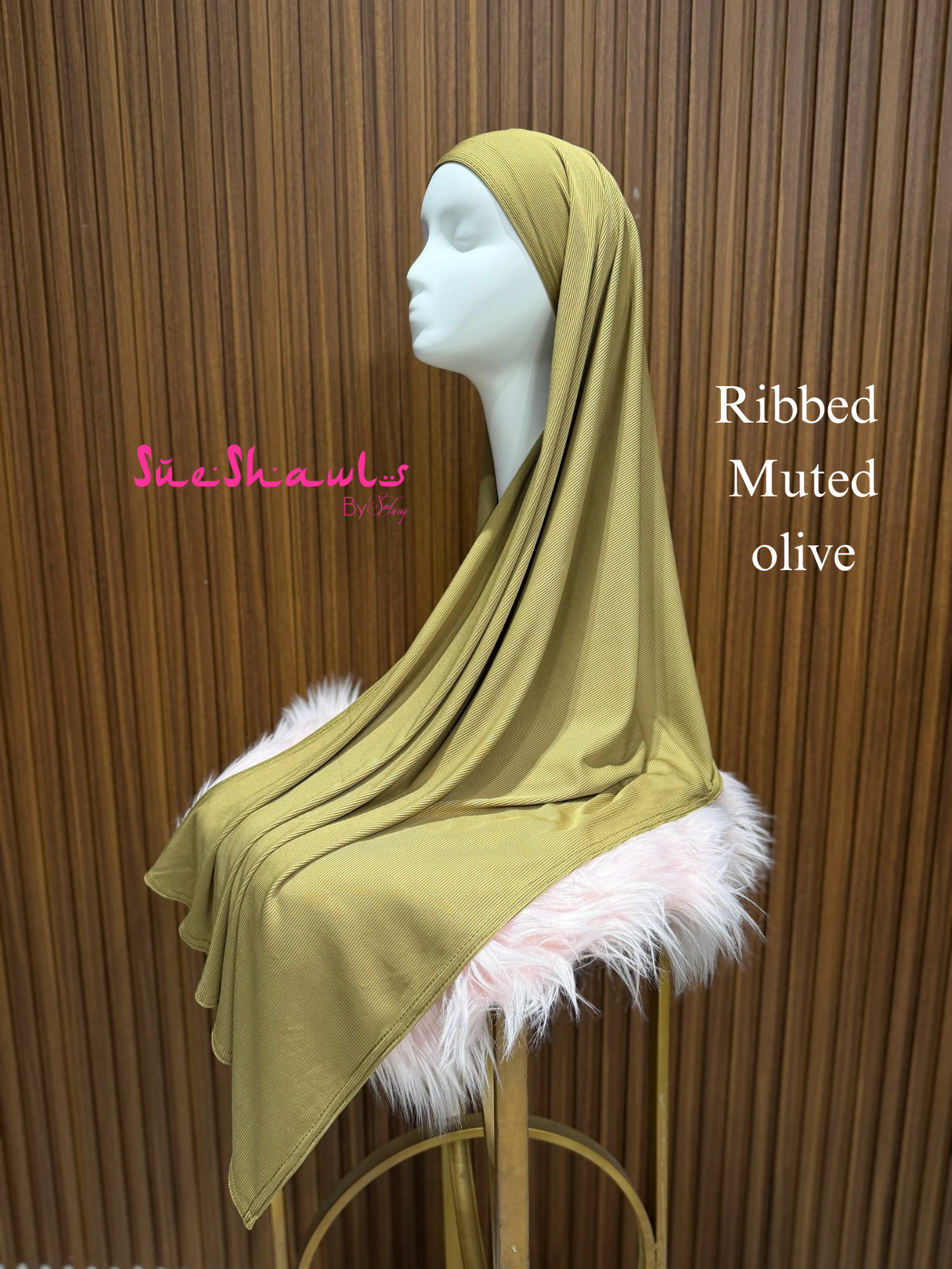 Plain Premium Ribbed Shawl