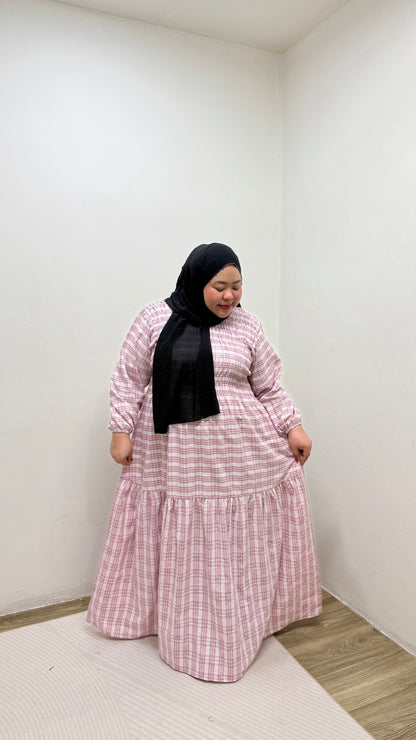 Laura Smocked Checkered Dress