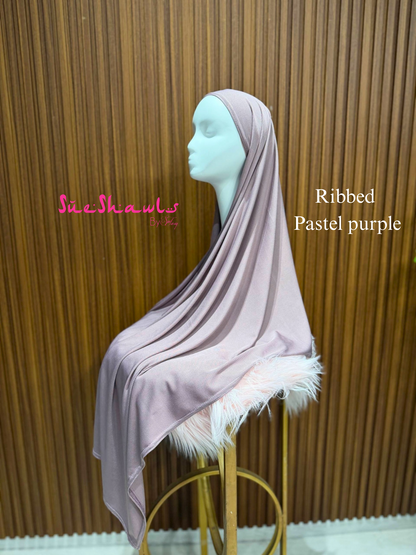 Plain Premium Ribbed Shawl