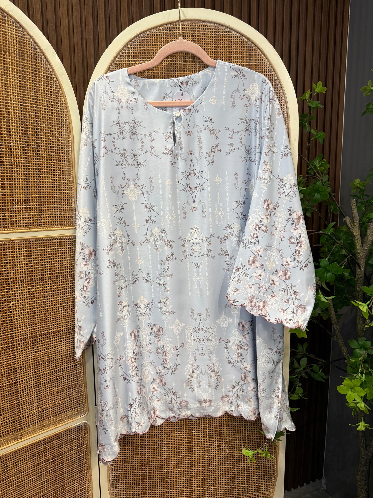 Haura Printed Satin Tunic