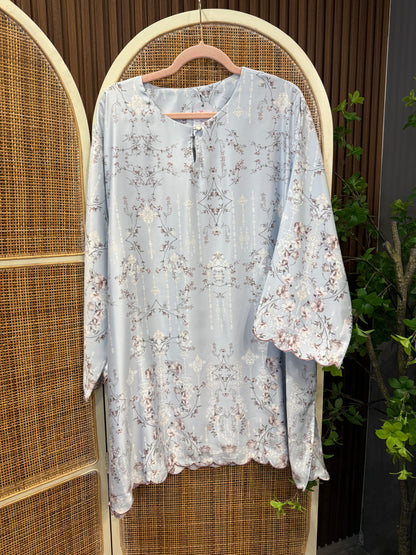Haura Printed Satin Tunic