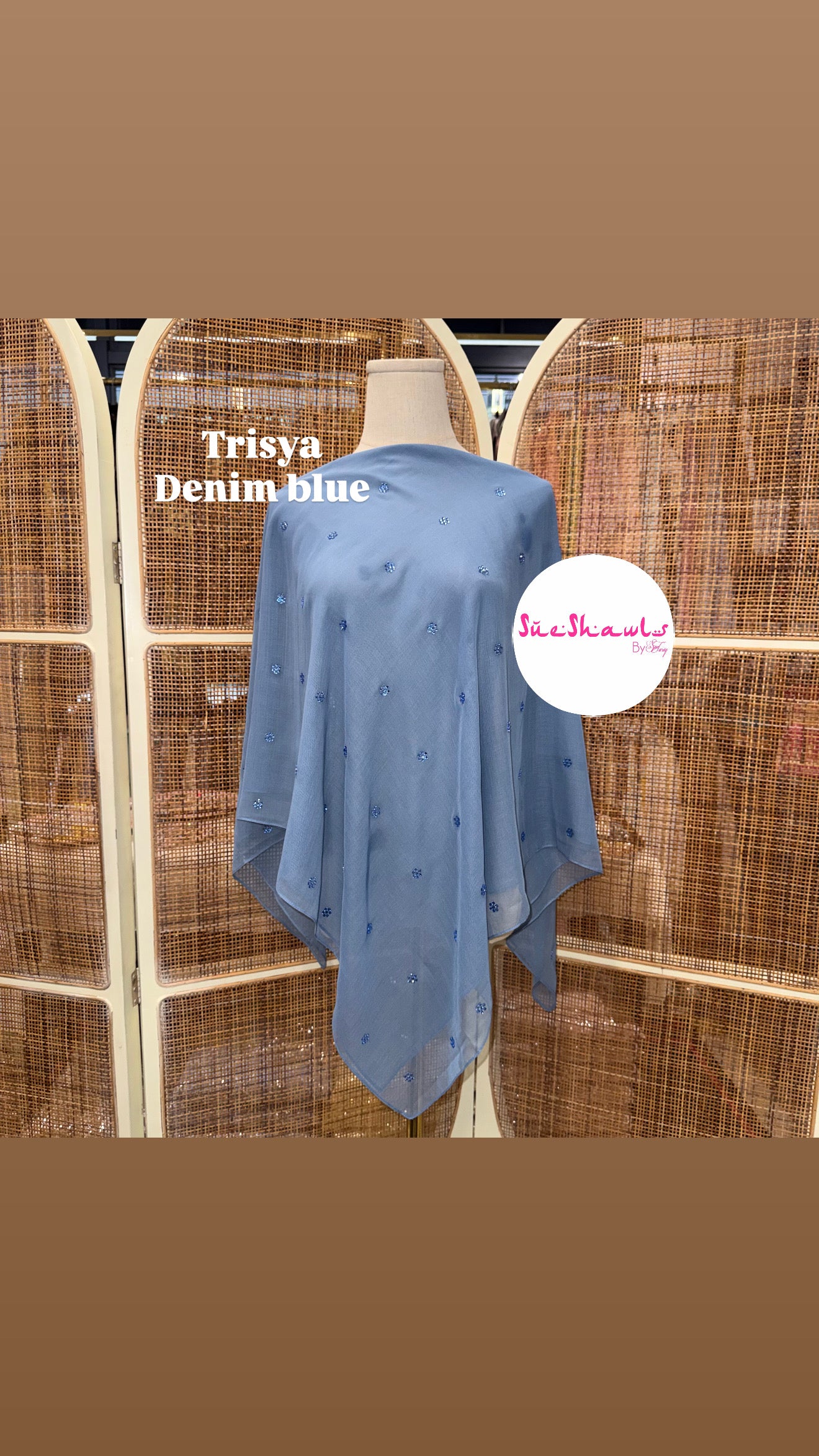 Trisya Bawal Bling Snowflake Cotton Viole