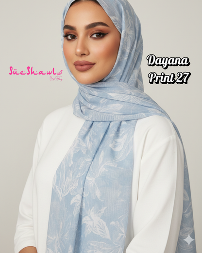 Dayana Printed 1.8M Shawl Premium Chiffon