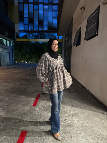 Quraisya Premium eyelet Babydoll top