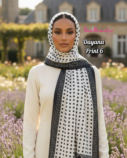 Dayana Printed 1.8M Shawl Premium Chiffon