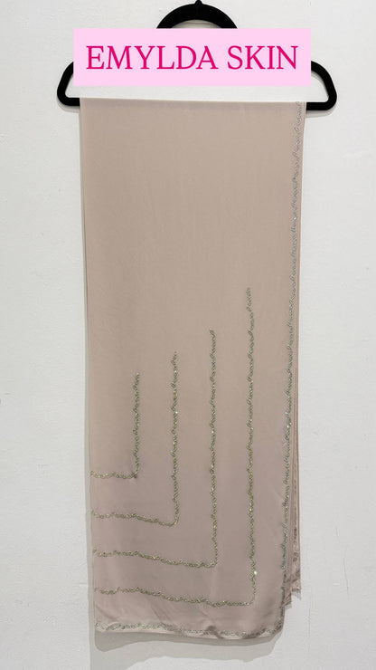 Emylda Premium Chiffon Bling Shawl