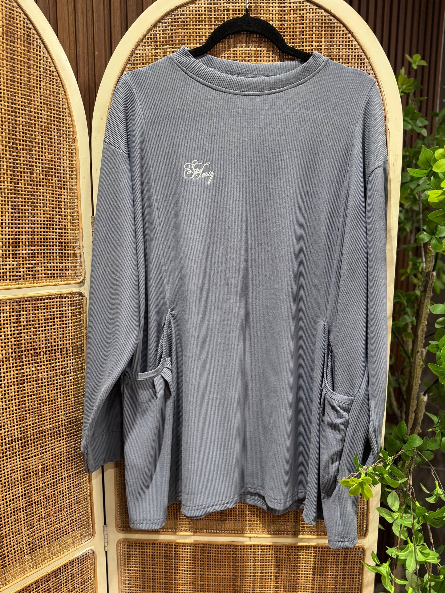 Sonia ribbed Waffle Casual Top