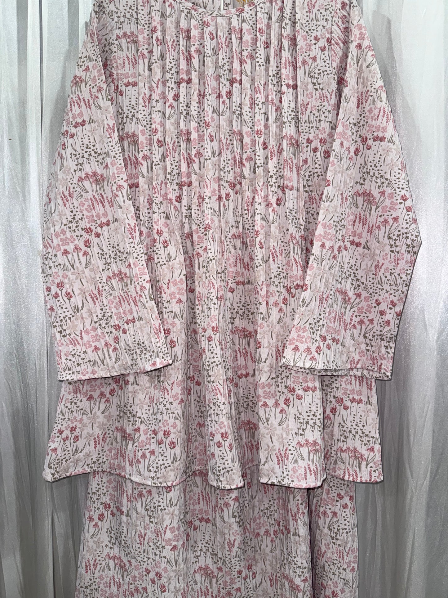 Zelda Floral Premium Crinkled Skirt Set