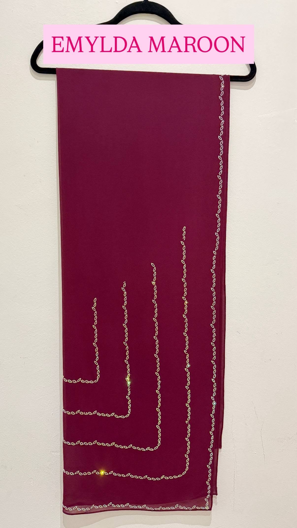 Emylda Premium Chiffon Bling Shawl