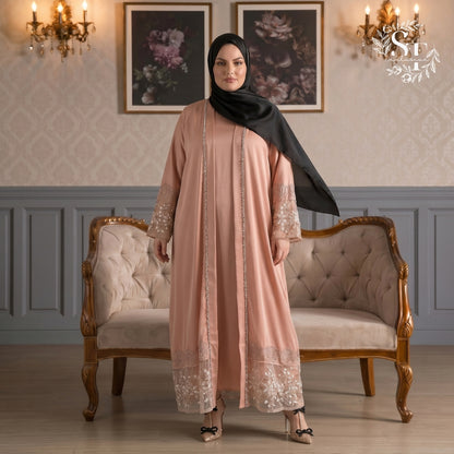 Elisya Lace 2-piece Abaya Dubai