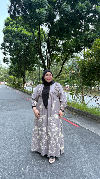 Safira Babydoll Dress Flower Embroided