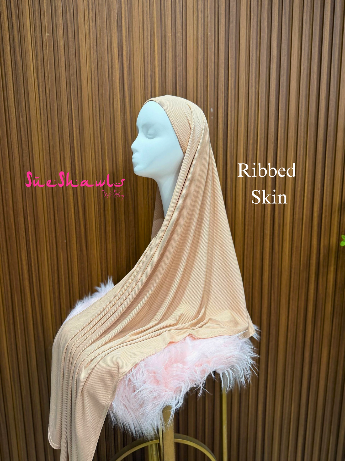Plain Premium Ribbed Shawl