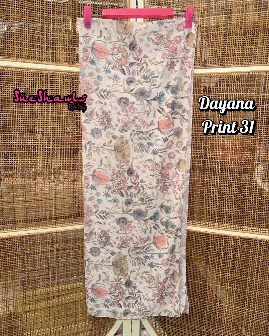Dayana Printed 1.8M Shawl Premium Chiffon
