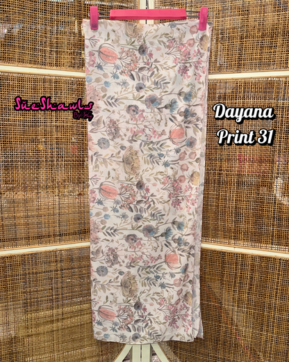Dayana Printed 1.8M Shawl Premium Chiffon