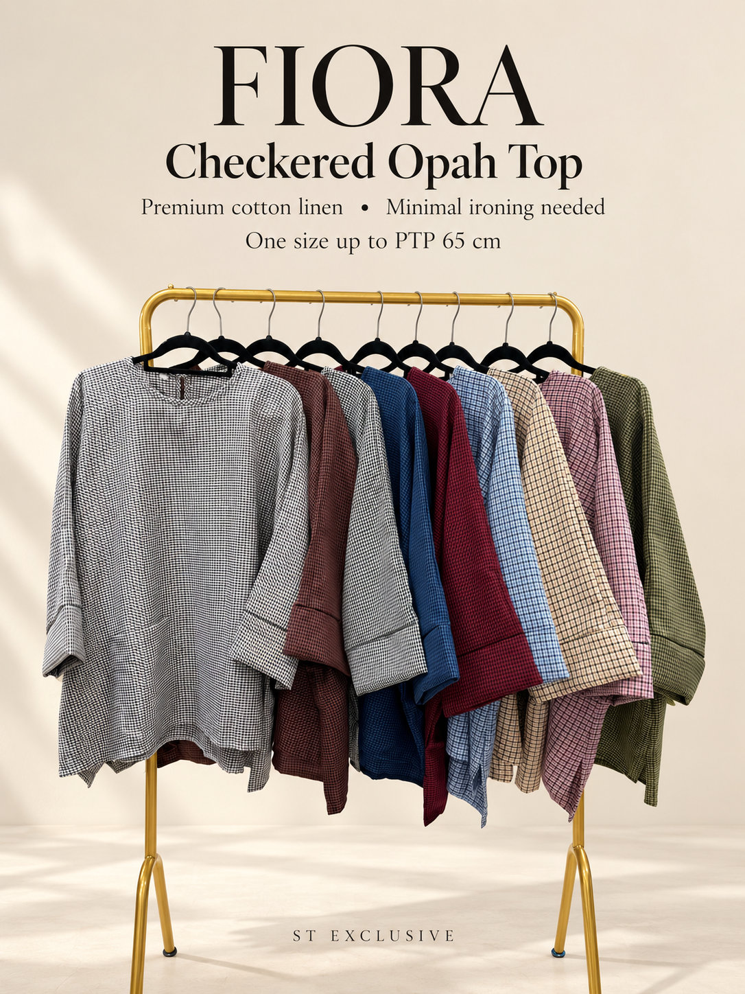 Fiora Opah Checkered Front Pocket