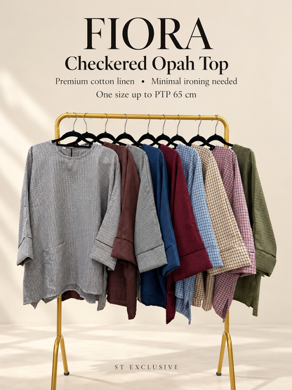 Fiora Opah Checkered Front Pocket