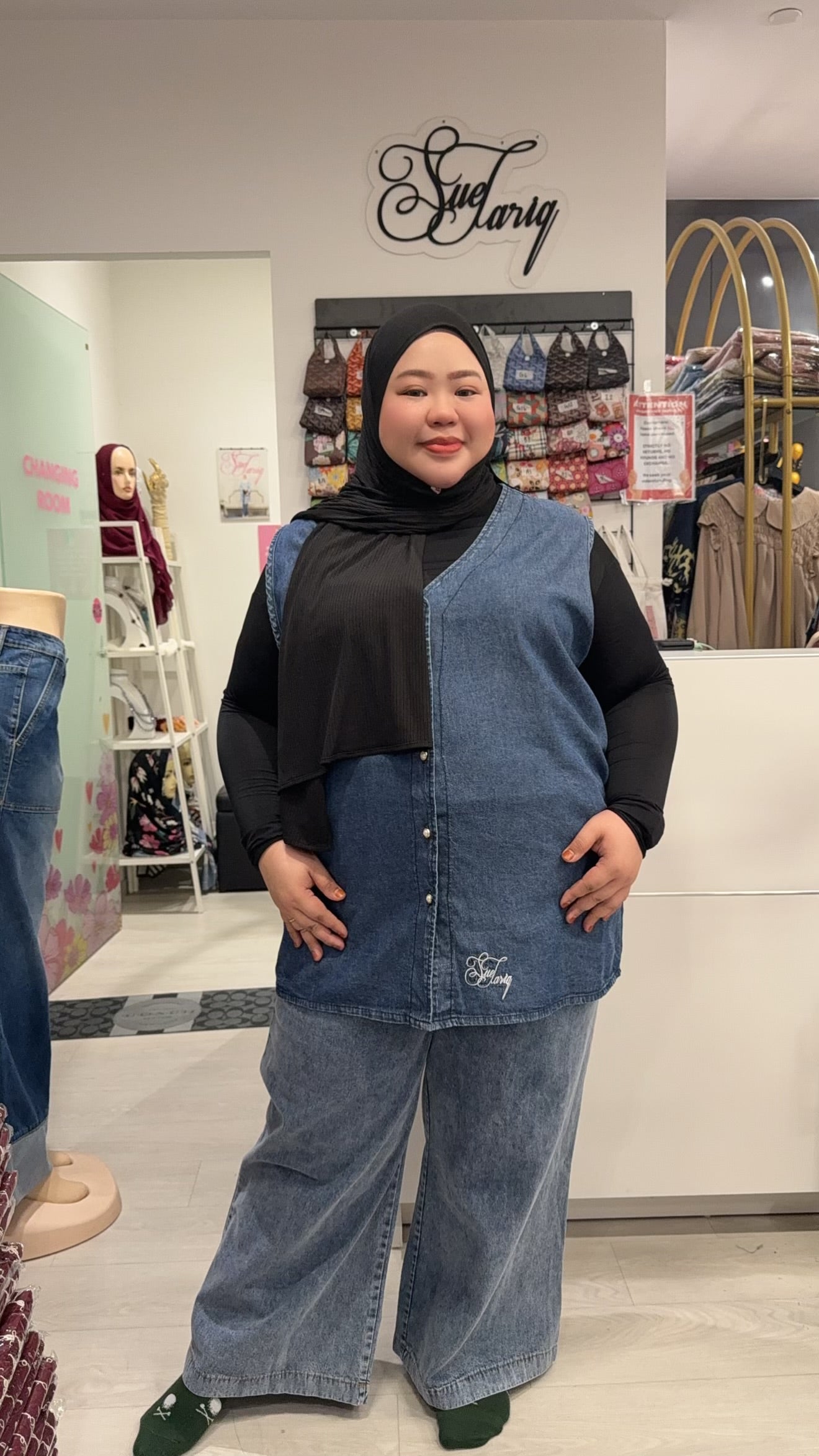 Hyuna Denim Sleeveless Vest Plus Size