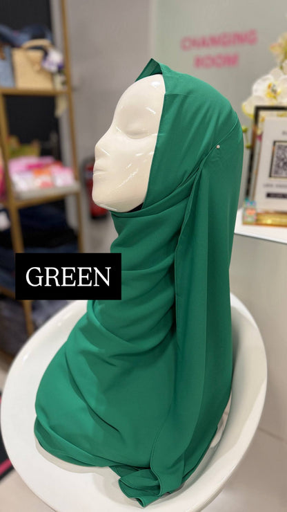 Plain Curve Shawls Premium Diamond Chiffon