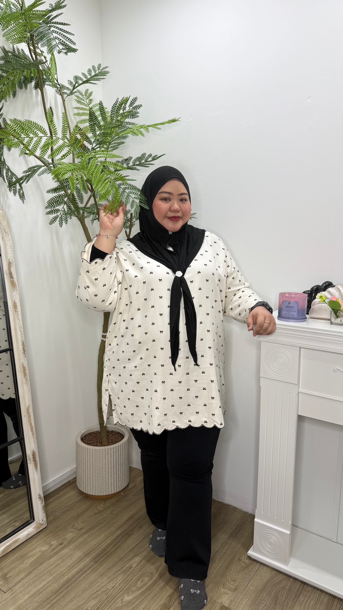 Nur Ribbon Tunic Baby Curduroy