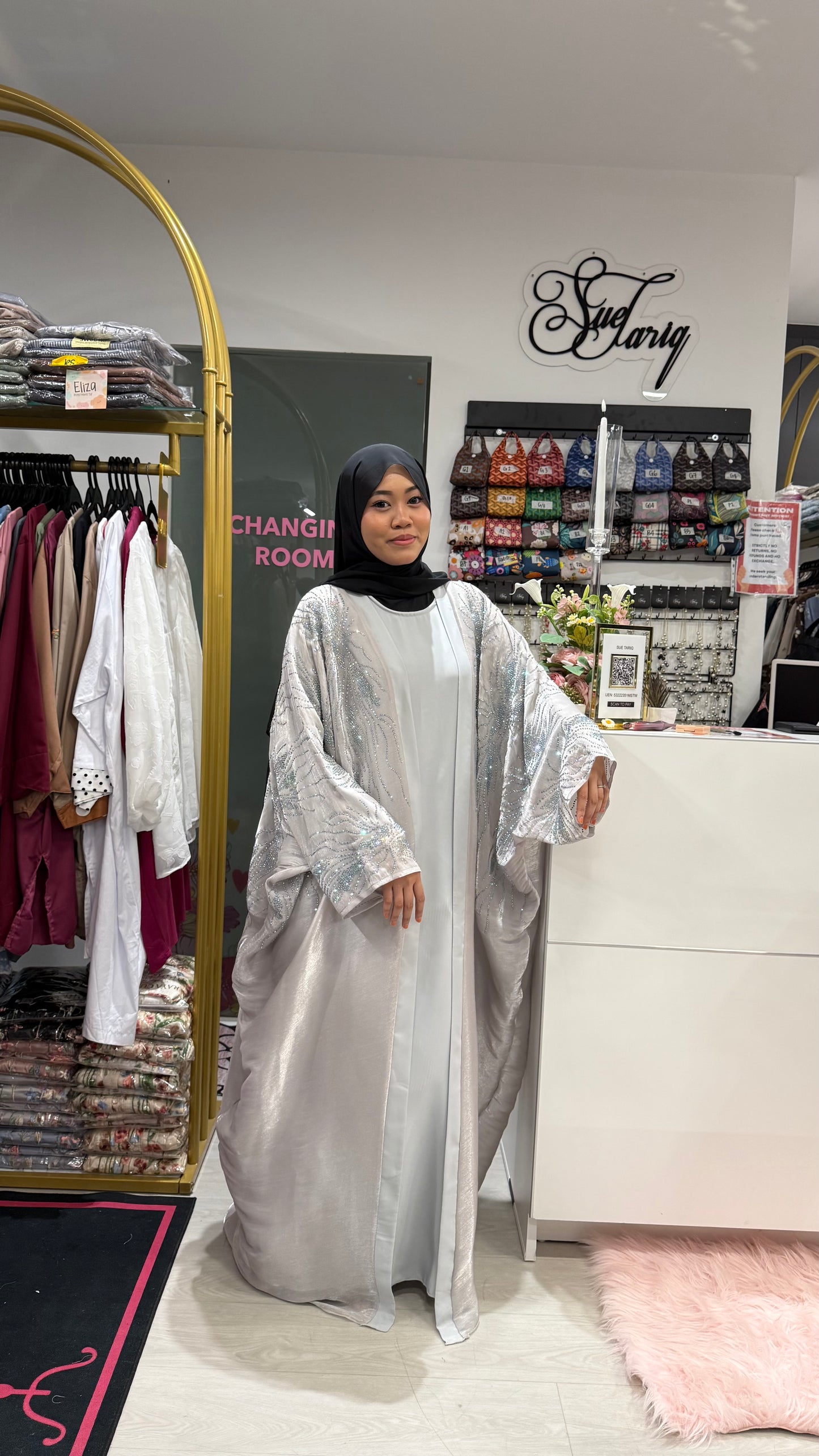 Abaya Alwiyah 2-piece Bling Dubai
