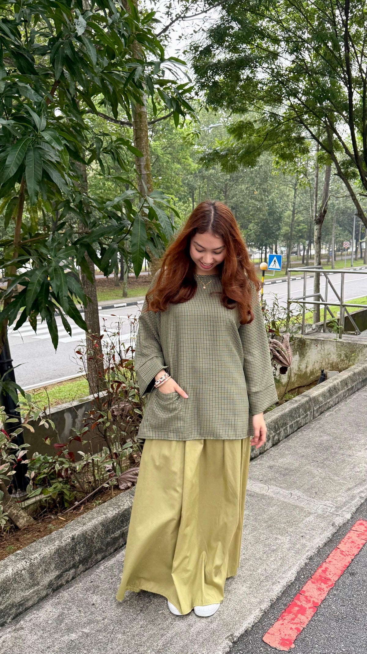 Fiora Opah Checkered Front Pocket