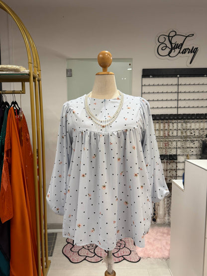Jazlina Babydoll Printed Top