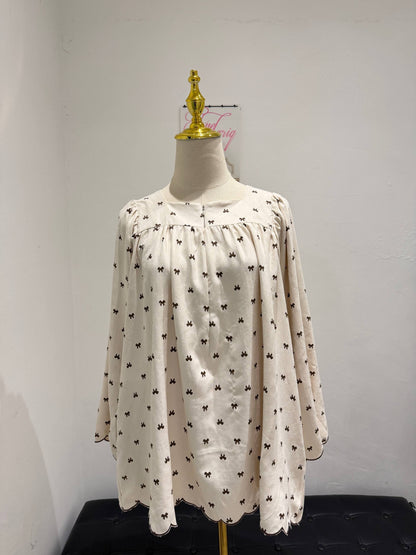 Siti Premium Baby Curdory Square neck ribbon top