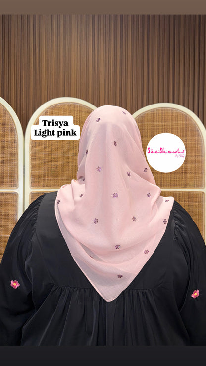 Trisya Bawal Bling Snowflake Cotton Viole