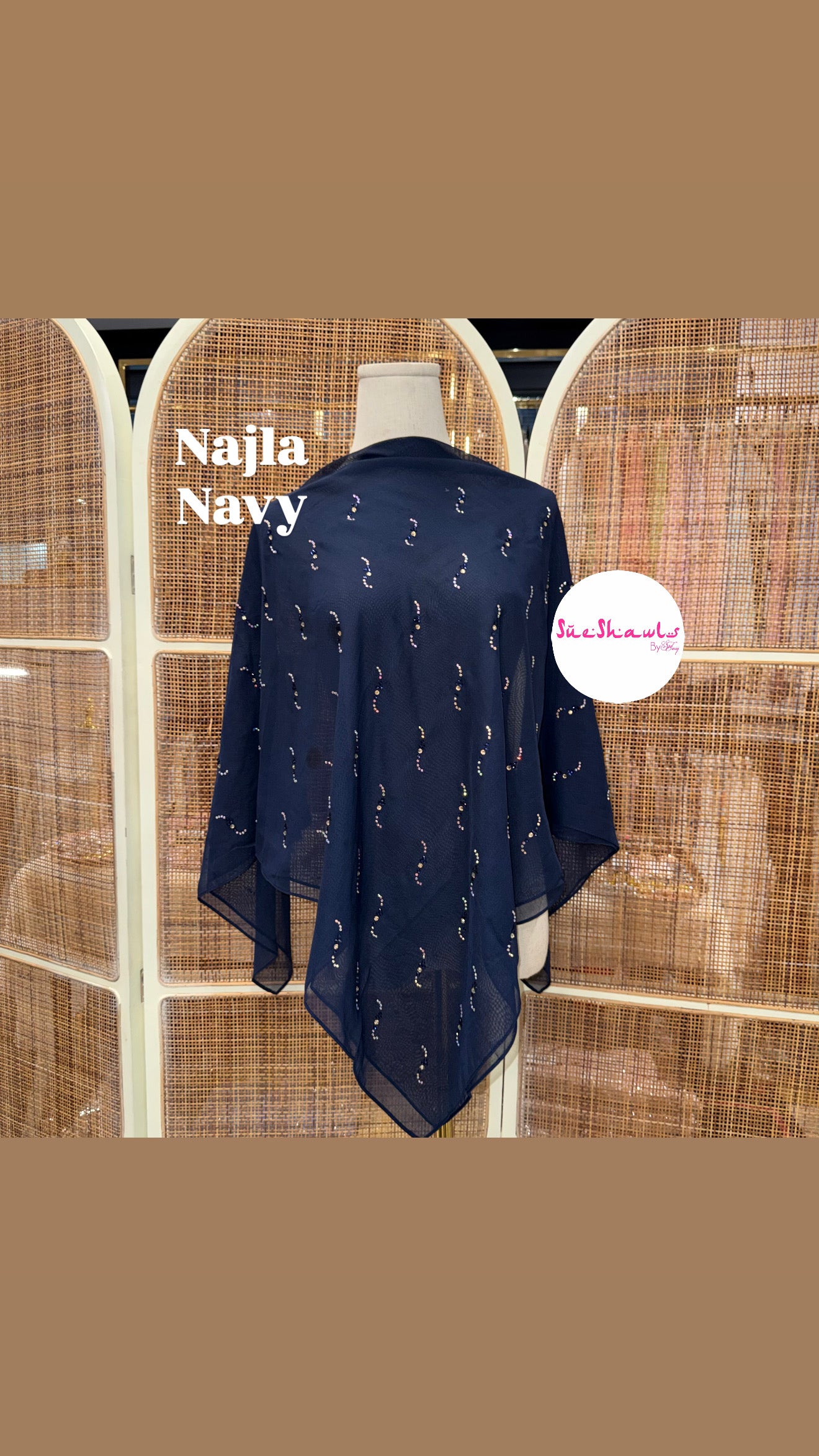 Najla Bawal Bling Wave Cotton Viole