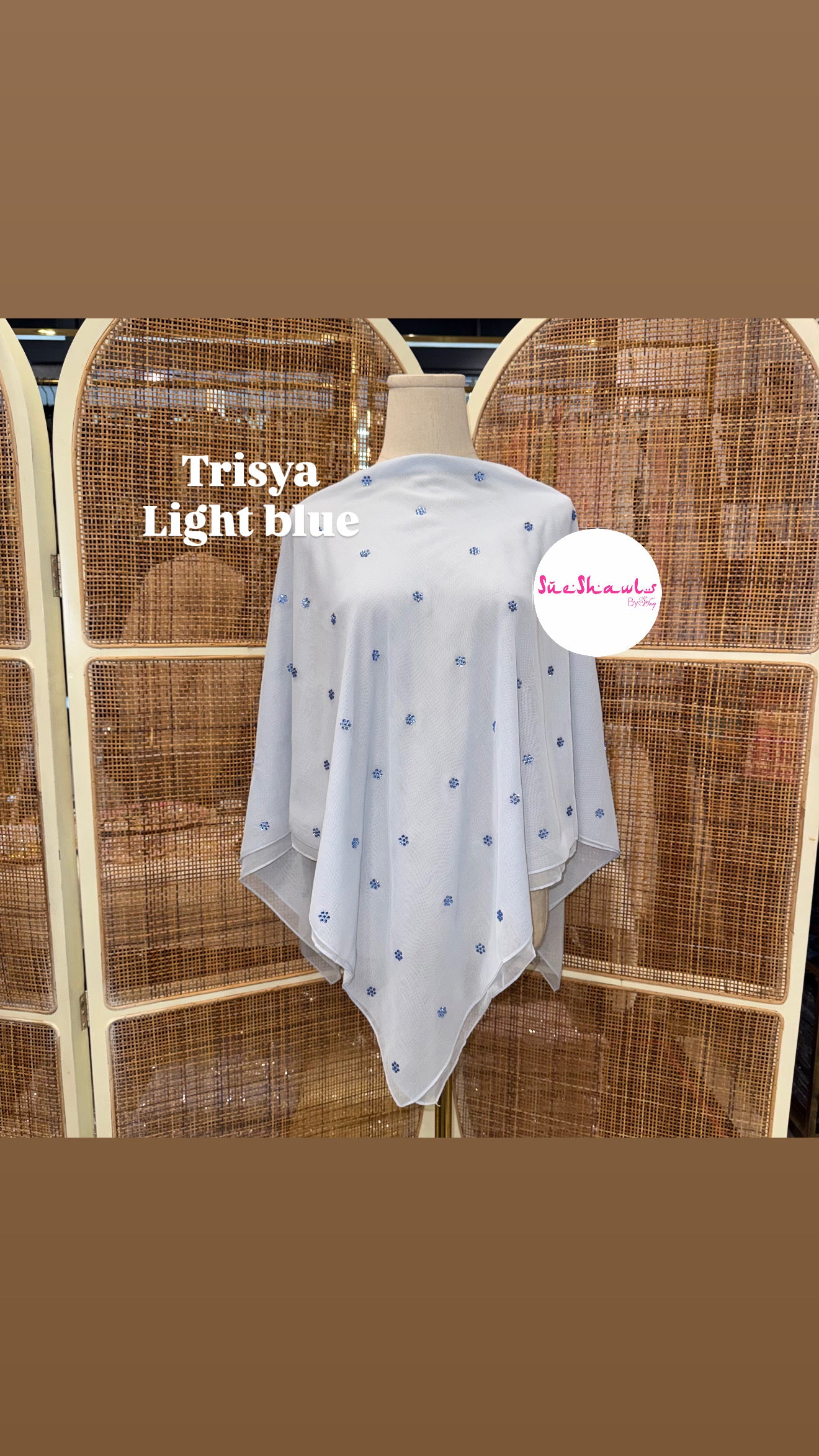 Trisya Bawal Bling Snowflake Cotton Viole