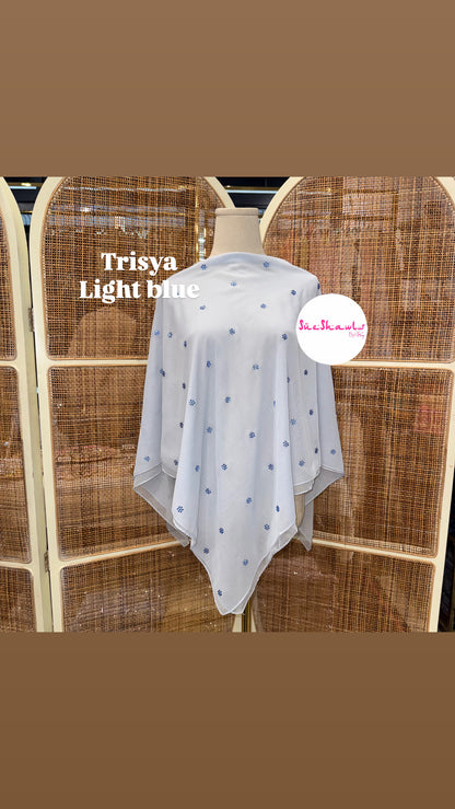 Trisya Bawal Bling Snowflake Cotton Viole