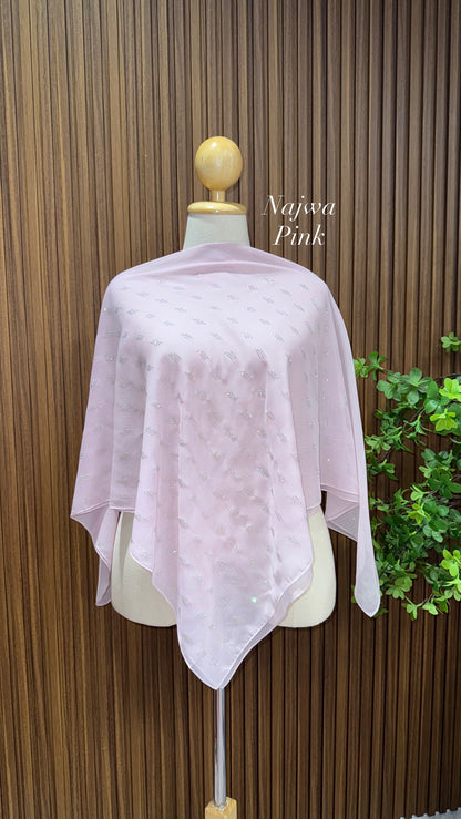 Najwa Bling Bawal Cotton Viole