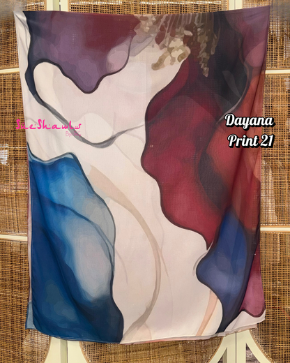 Dayana Printed 1.8M Shawl Premium Chiffon