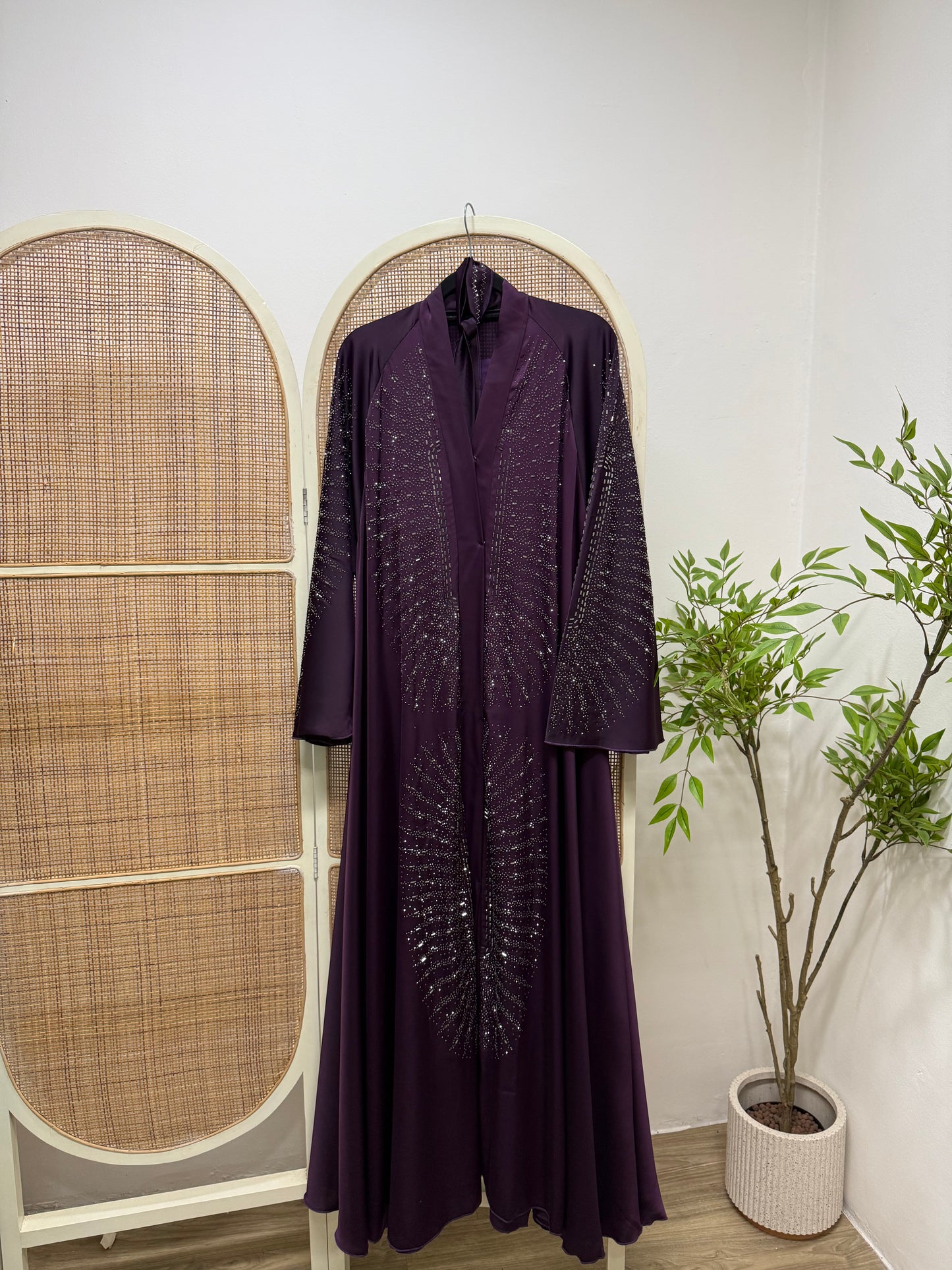 Alaira Button-up Bling Abaya