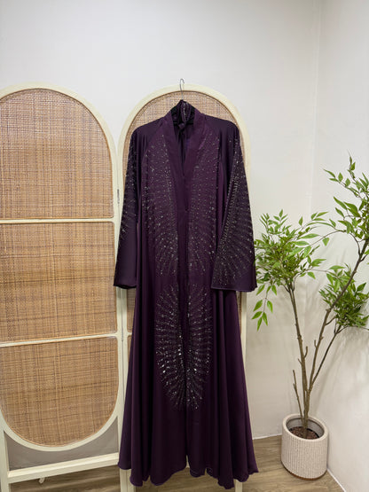 Alaira Button-up Bling Abaya
