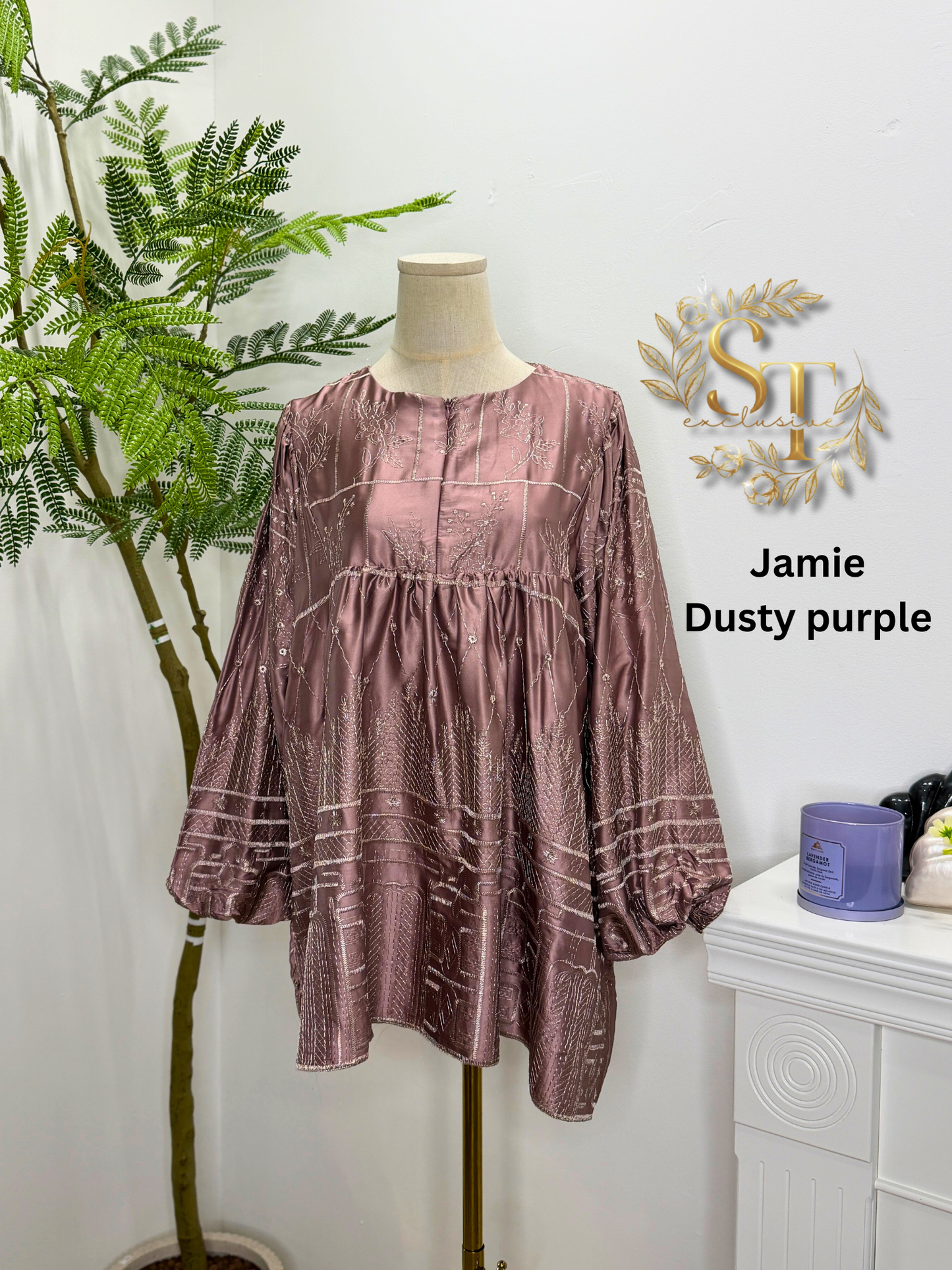 Jamie Premium Armani Eyelet Babydoll top