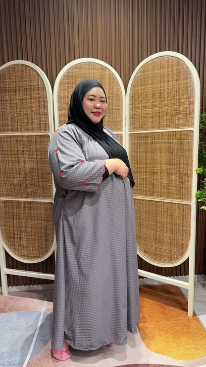 Melodia Premium Chiffon Heart Embroided Dress