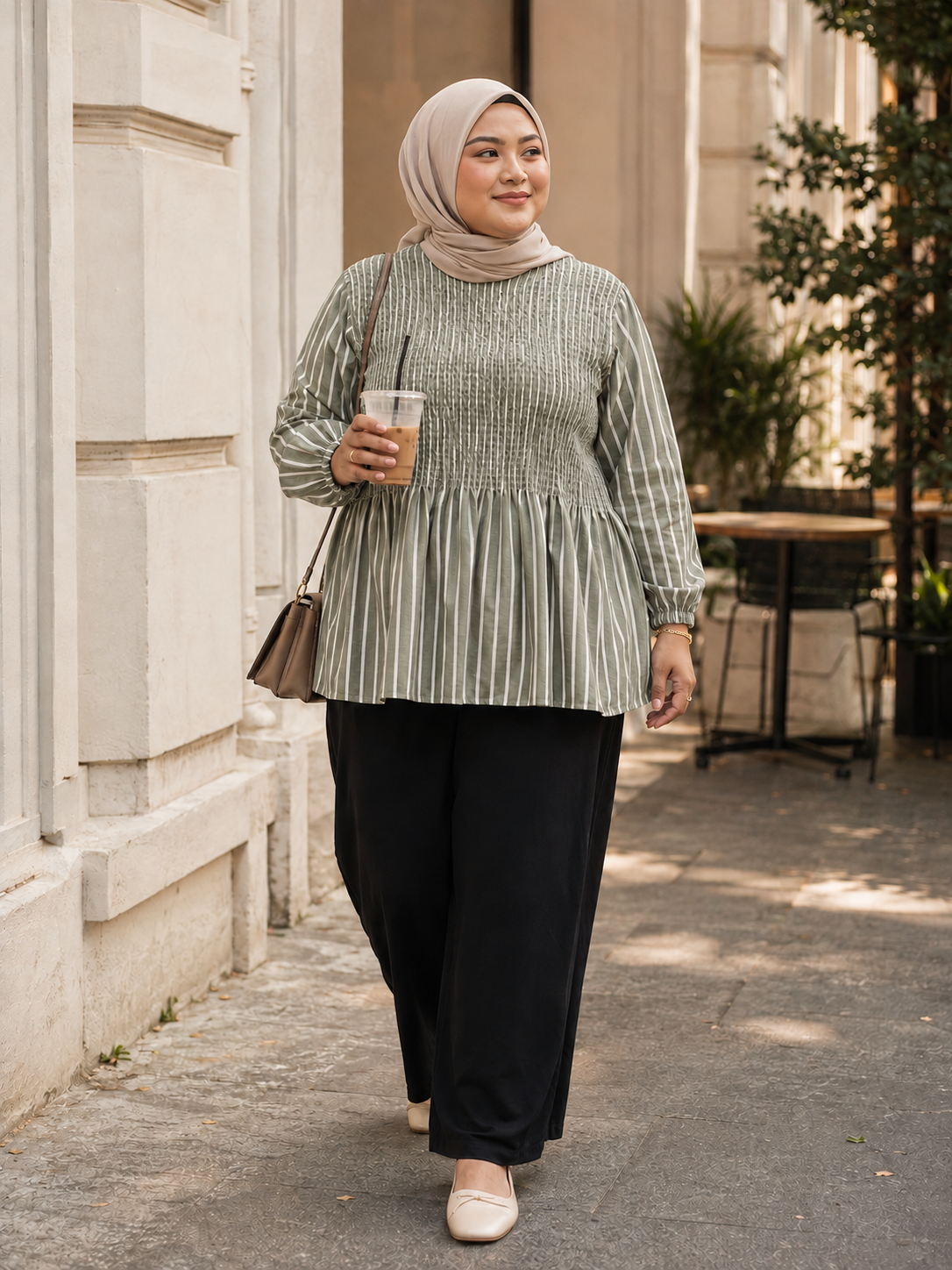 Jessie Stripes Smocked Top